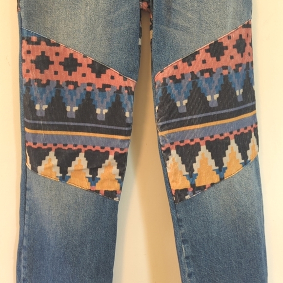 Free People Rocky Mountain Corduroy Patchwork Jeans - Picture 10 of 16